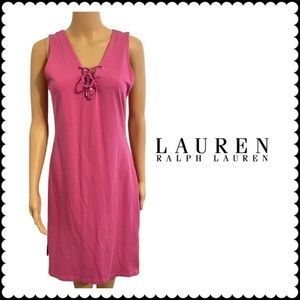 Lauren Ralph Lauren Women’s Pink Sleeveless Mid Knee Dress
